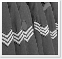 Line of military jackets