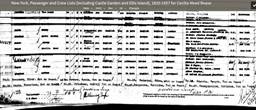 Cecilai Maud Bease passenger list 1921 New York 