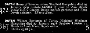 PROBATE_Henry and William Benjamin-DAYSH-1909