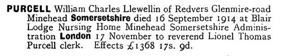 PROBATE_William Charles Llewellyn PURCELL-1914