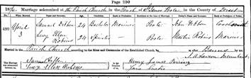 Lucy Ellen Robins & Samuel Dibben marr 1876
