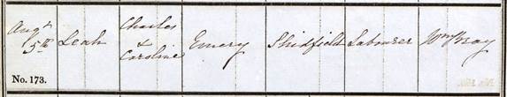Leah Emery bapt 1866