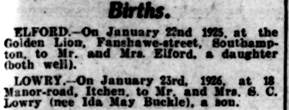 Norman Charles Lowry birth announcement The_Hampsh