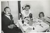 Herbert Elsie and Beryl (3) in 1950 at Elmer sands