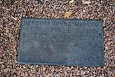 Dorothy Marlow Cremation Plaque