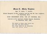Minnie Elizabeth Leighton  Funeral card