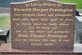 Headstone-Warwick Harper Pennington & Hilda 