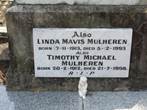 Joint Gravestone-Linda Mavis MULHEREN & Timothy Mi