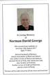 Funeral Service of Norman David George.