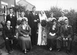 1936 09 19 Bessie & Harold McNEILL wedding party